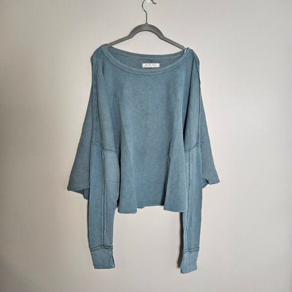 NWOT We The Free  Microphone Drop Thermal Oversized Slouchy Thumbholes Sz Medium - Picture 5 of 14